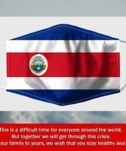 Costa Rica Flag Fabric Filter Face Mask