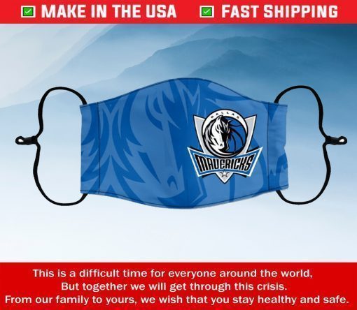 Face Mask Dallas Mavericks Reusable Cotton Masks