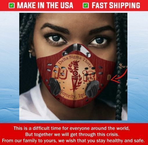 Delta Sigma Theta 1913 Filter Activated Carbon Face Mask