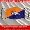 Face Mask Denver Broncos Cotton Masks