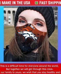Denver Broncos Filter Activated Carbon Face Mask