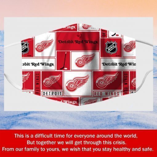 Detroit Red Wings Fabric Filter Face Mask