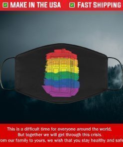 Doctor Who the Tardis police call box LGBT Filter Face Mask