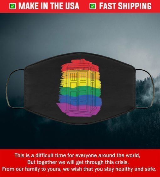 Doctor Who the Tardis police call box LGBT Filter Face Mask