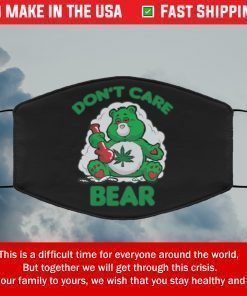 Don’t care bear smoking Filter Face Mask