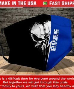 Duke Blue Devils Punisher Premium Cotton Face Masks