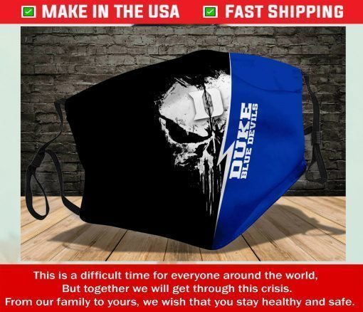 Duke Blue Devils Punisher Premium Cotton Face Masks