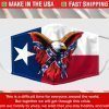 Eagle Texas Confederate Flag Filter Face Mask