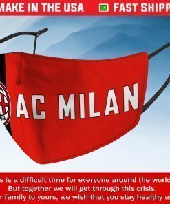 Face Mask AC Milan Reusable Cotton Masks