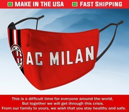 Face Mask AC Milan Reusable Cotton Masks