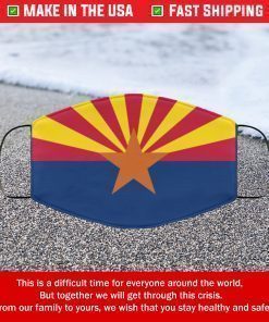 Flag of Arizona State Filter Face Mask