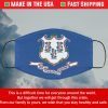 Flag of Connecticut State Filter Face Mask