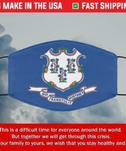 Flag of Connecticut State Filter Face Mask