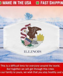 Flag of Illinois State Filter Face Mask