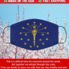 Flag of Indiana State Filter Face Mask