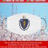Flag of Massachusetts state Filter Face Mask