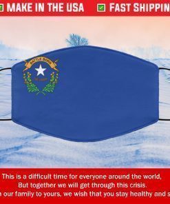 Flag of Nevada State Filter Face Mask