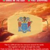 Flag of New Jersey State Filter Face Mask