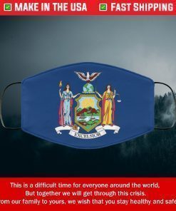Flag of New York State Filter Face Mask