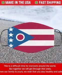 Flag of Ohio State Filter Face Mask
