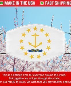 Flag of Rhode Island State Filter Face Mask