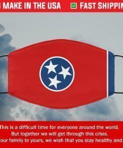 Flag of Tennessee State Filter Face Mask