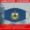 Flag of Vermont State Filter Face Mask