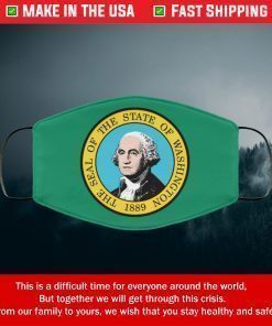 Flag of Washington State Filter Face Mask