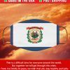Flag of West Virginia State Filter Face Mask