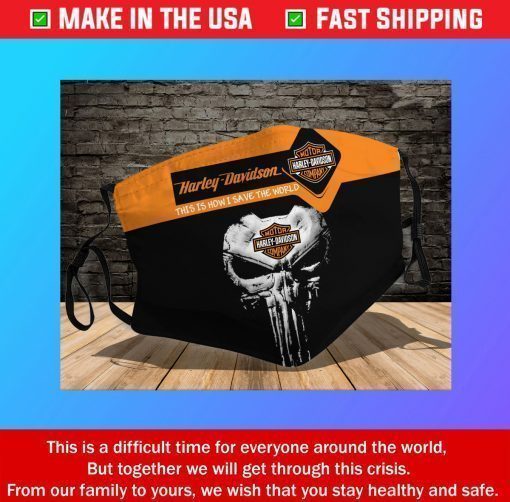 Harley Davidson Skull 3D Cotton Face Mask