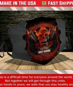 Harley Davidson Cotton Cloth Face Mask 3D One Size