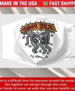 Harry Keith Haring AIDS Safe Sex Filter Face Mask