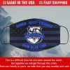 Honor Duty Courage Police Back The Blue Filter Face Mask