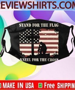 I Stand For The Flag I Kneel For The Cross Custom Face Masks