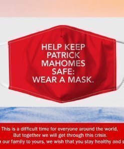 Keep Patrick Mahomes Safe Fabric Filter Face Mask