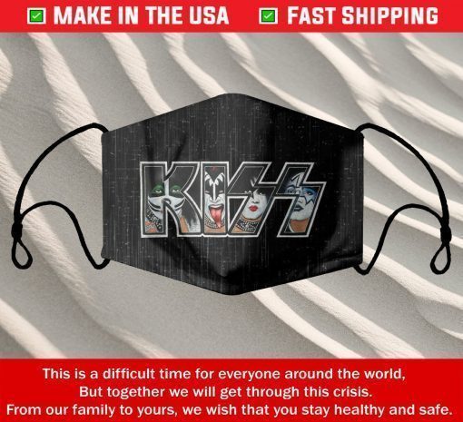 Kiss Band Cloth Face Mask 3D One Size 100% Cotton