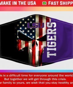LSU Tigers Punisher Fabric Filter Face Mask