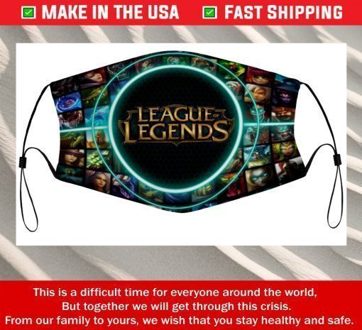 League of Legends Cotton Face Mask 3D USA