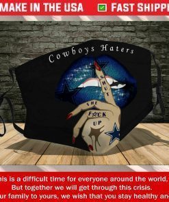 Lips Cowboys Cotton Face Mask 3D USA