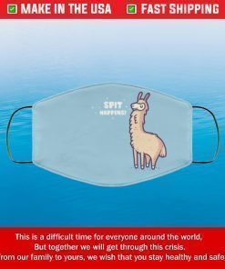 Llama Spit Happens Filter Face Mask