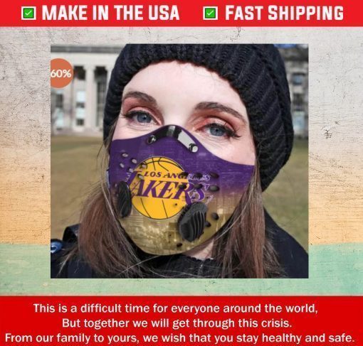 Los Angeles Lakers Filter Activated Carbon Face Mask