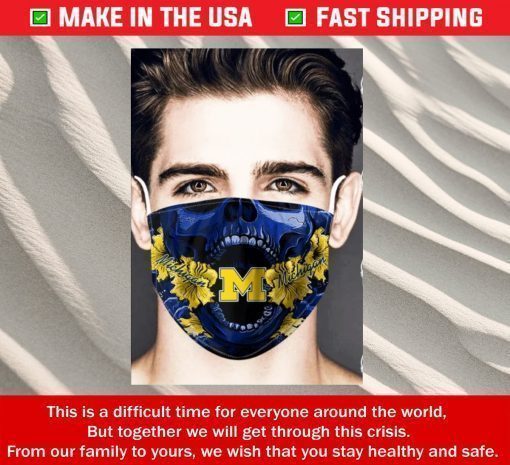 Face Mask MICHIGAN WOLVERINES SKULL Masks