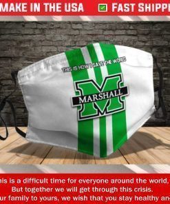 Marshall Thundering Herd Filter Activated Carbon Face Mask