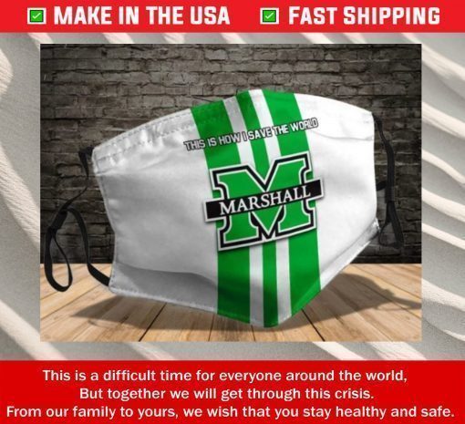 Marshall Thundering Herd Filter Activated Carbon Face Mask