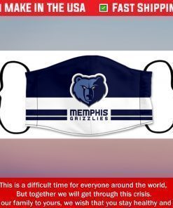 Face Mask Memphis Grizzlies Reusable Cotton Masks