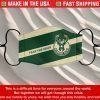 Face Mask Milwaukee Bucks Reusable Cotton Masks