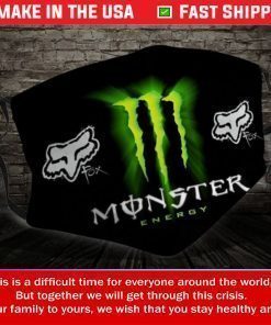 Monster Energy and Fox Racing Filter Activated Carbon Face Mask