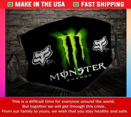 Monster Energy and Fox Racing Filter Activated Carbon Face Mask