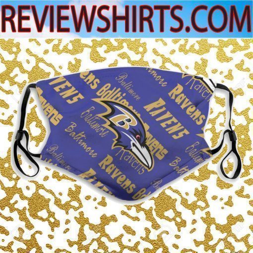 Baltimore Ravens Activated Carbon Filter Mouth Mask Washable Reusable Face Mask