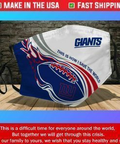 New York Giants This Is How I Save The World Cotton Face Masks